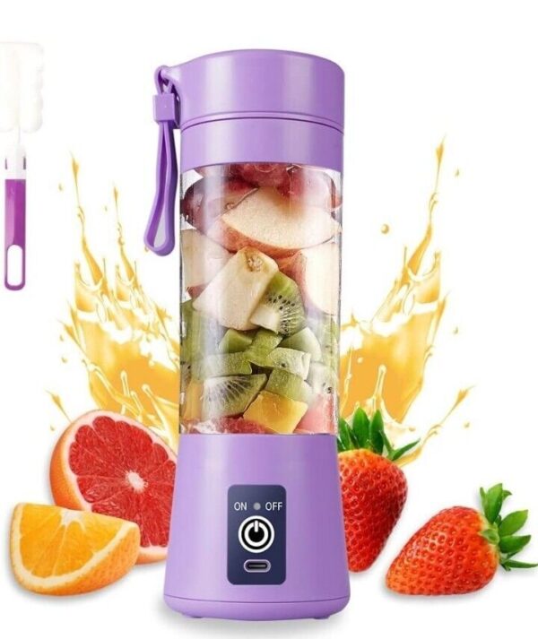 USB Rechargeable Portable Blender (6 Blades, 380ml),Portable Electric Smoothie Maker