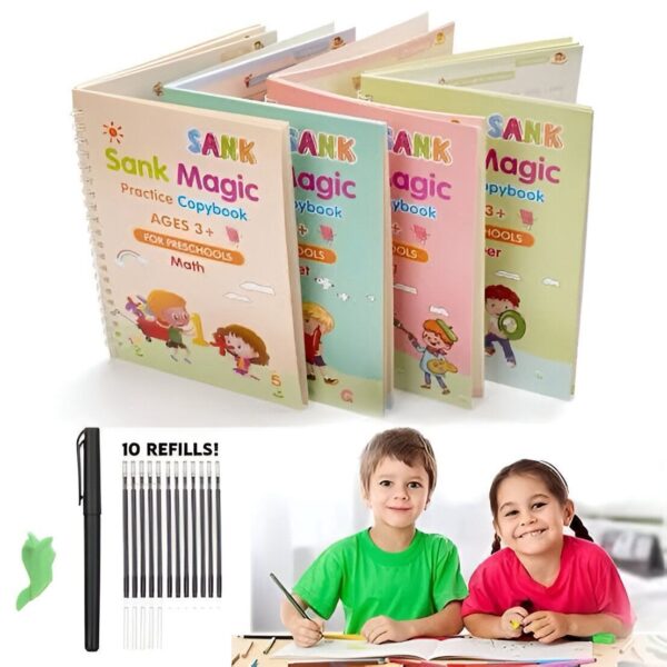 Magic Practice Copybook Set (4 Books + 10 Refills) | Kids Tracing & Learning Books - Image 4