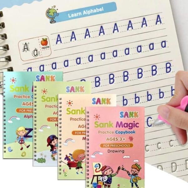 Magic Practice Copybook Set (4 Books + 10 Refills) | Kids Tracing & Learning Books